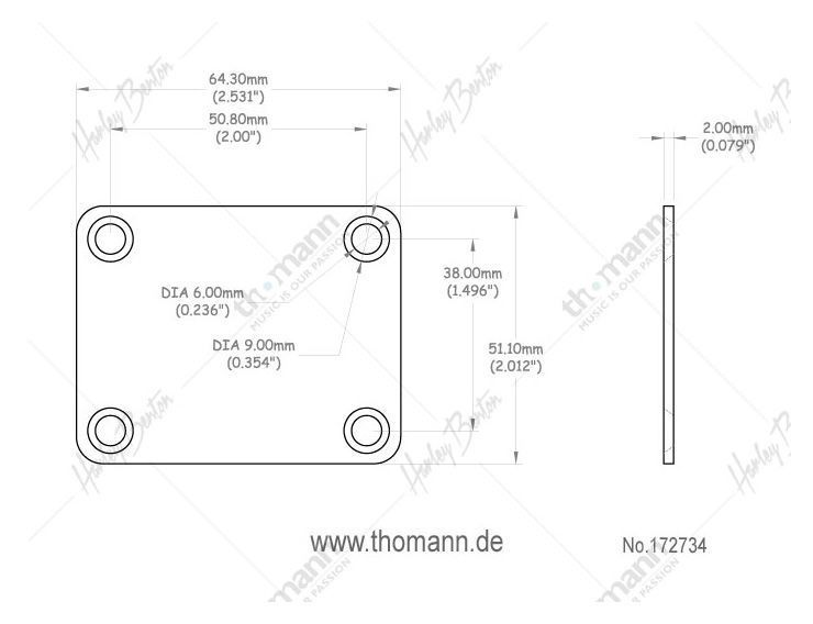 Harley Benton Parts HN001CR 172734 фото