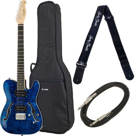 Harley Benton TE-90QM HH Trans Blue Bundle 546638 фото