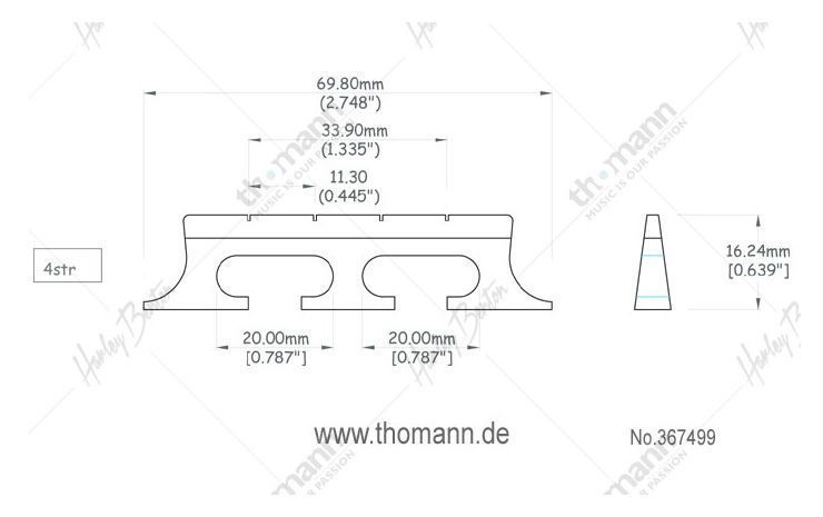 Harley Benton Parts Bridge 4 string Banjo 367499 фото