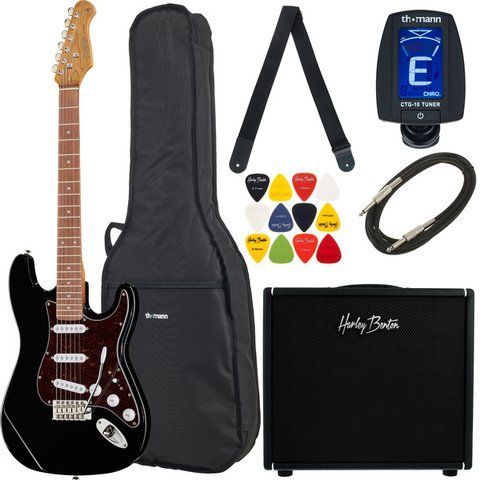 Электрогитара Harley Benton ST-62BK DNAFX AmP20 Set (комплект) 624465 фото