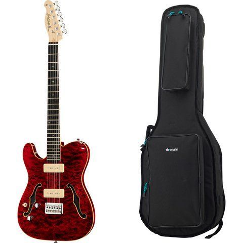 Harley Benton TE-90QM LH Trans Red w/Bag 539151 фото
