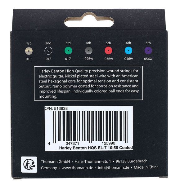 Harley Benton HQS EL-7 10-56 Coated 513838 фото