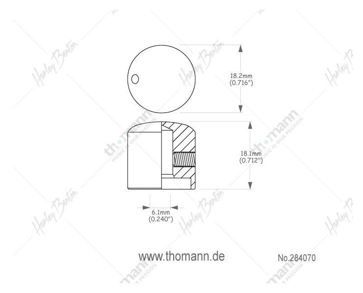 Harley Benton Parts T-Style Knob Black 284070 фото