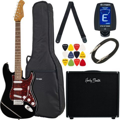 Электрогитара Harley Benton ST-62BK Hot DNAFX AmP20 Set (комплект) 624468 фото