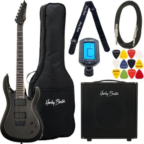 Электрогитара Harley Benton R-446 Graphite DNAFX AmP10 Set (комплект) 646132 фото