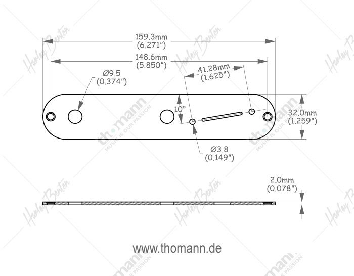 Harley Benton Parts Control Plate T-Style CH 488775 фото