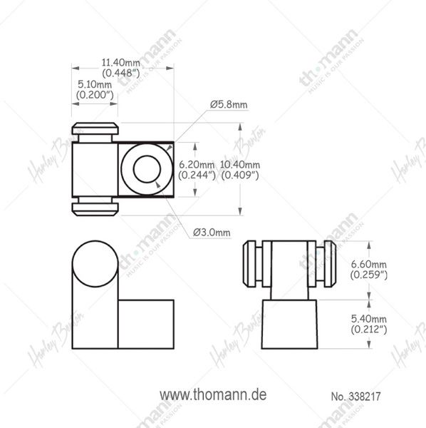 Harley Benton Parts Roller String Tree Chrom 338217 фото