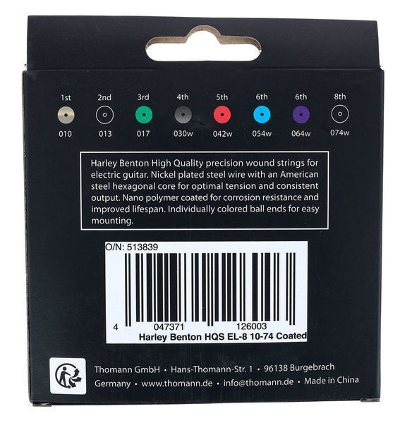 Harley Benton HQS EL-8 10-74 Coated 513839 фото