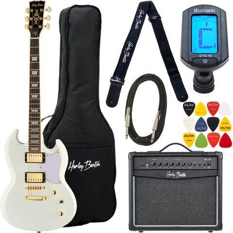 Harley Benton DC-Custom II White Set 598345 фото