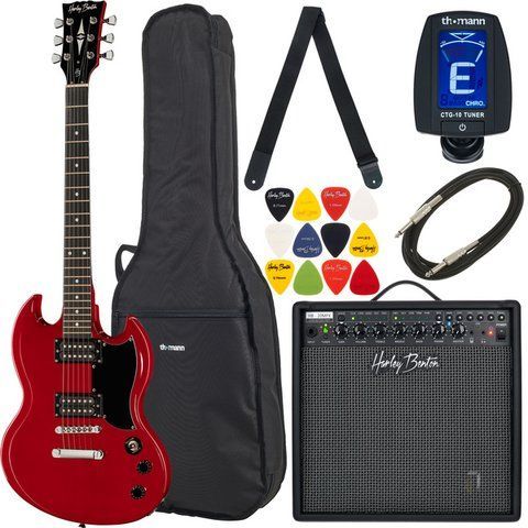 Електрогітара Harley Benton DC-200CH Student Series Bundle (комплект) 533566 фото