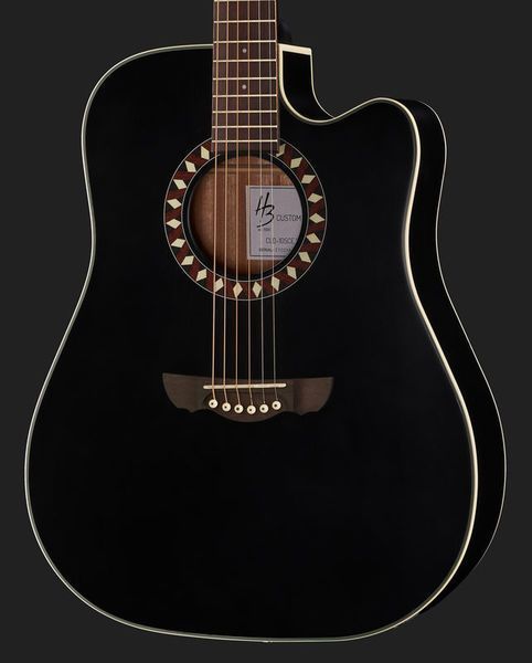 Акустическая гитара Harley Benton HB Custom Line CLD-10SCE BKS 284249 фото