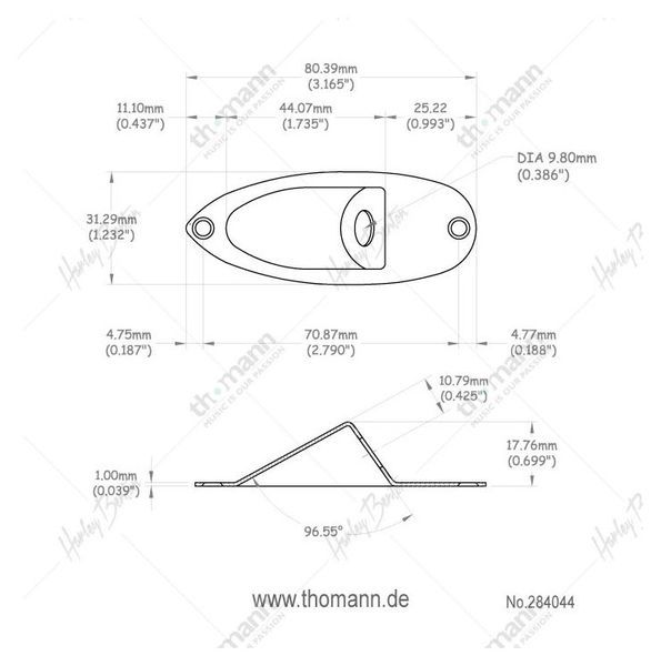 Harley Benton Parts Jack Plate Black ST 284044 фото