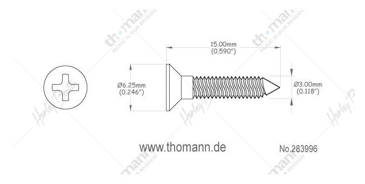 Harley Benton Parts Pickguard Screws Chrome 283996 фото