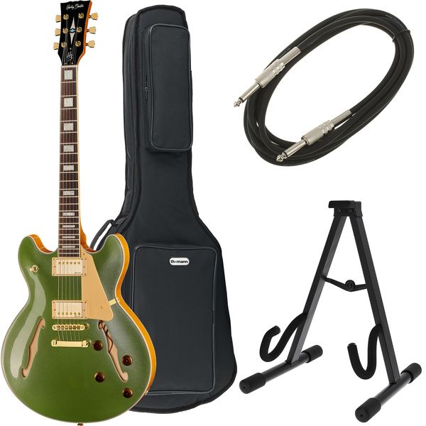 Harley Benton HB-35Plus Metallic Gree Bundle 542010 фото