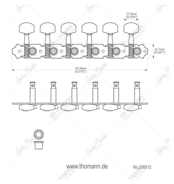 Harley Benton Parts Tuners 12-String 206012 фото