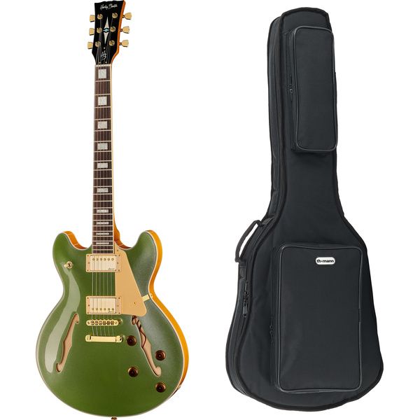 Harley Benton HB-35Plus Metallic Gree w/Bag 542008 фото