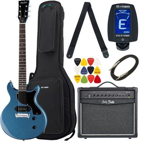 Harley Benton DC-Junior Pelham Blue Bundle 514647 фото