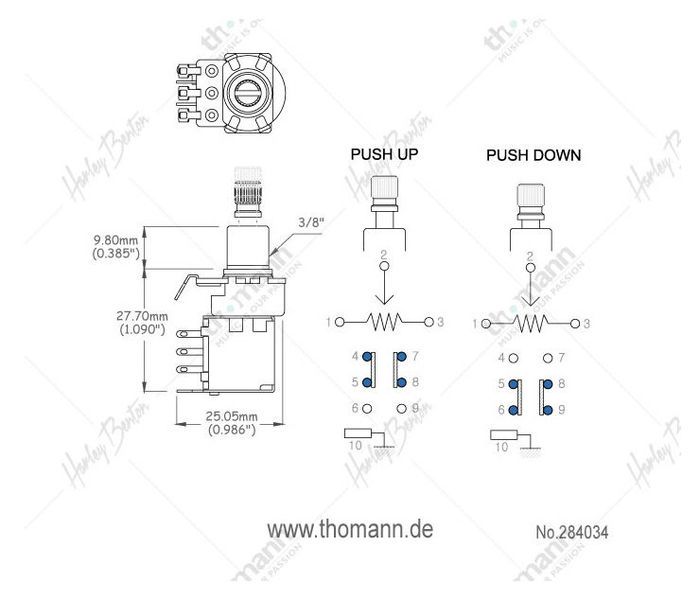 Harley Benton Parts Push-Push A250 284034 фото