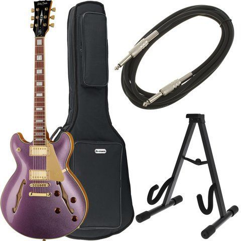 Электрогитара Harley Benton HB-35Plus Metallic Plum Bundle (комплект) 541996 фото