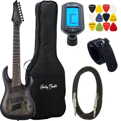 Електрогітара Harley Benton MultiScale-8 QBB Bundle (комплект) 561134 фото