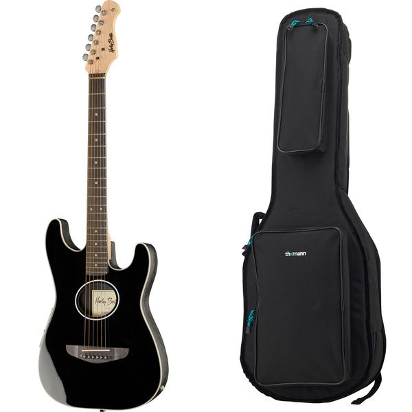 Harley Benton ST-Acoustic Black Bundle 549753 фото