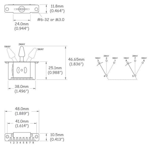 Harley Benton Parts 3-Way 2 Level Switch 512861 фото