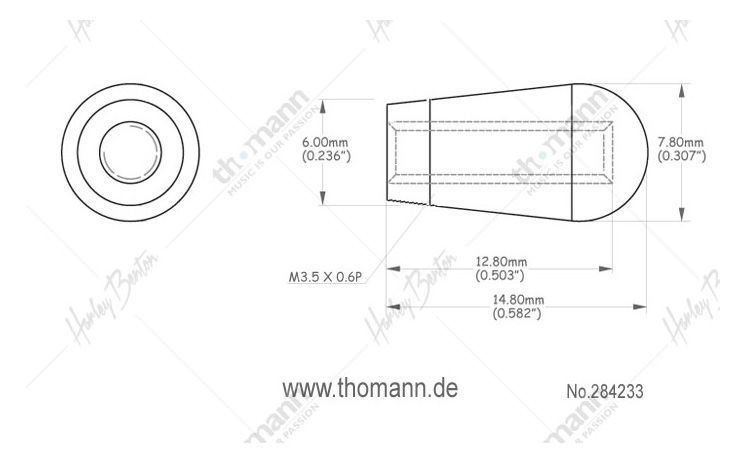 Harley Benton Parts Toggle Cap Black 284233 фото