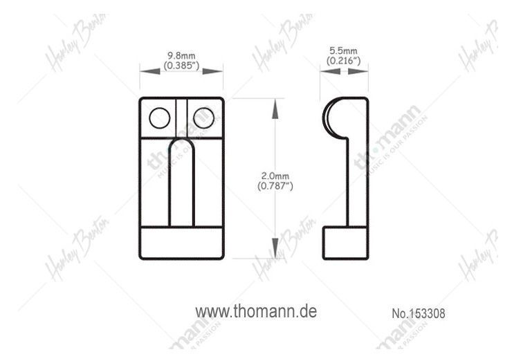 Harley Benton Parts Bridge Saddle 153308 фото