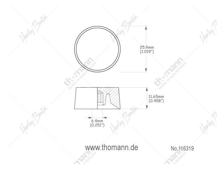 Harley Benton Parts SC-Style Speedknop TA 116319 фото