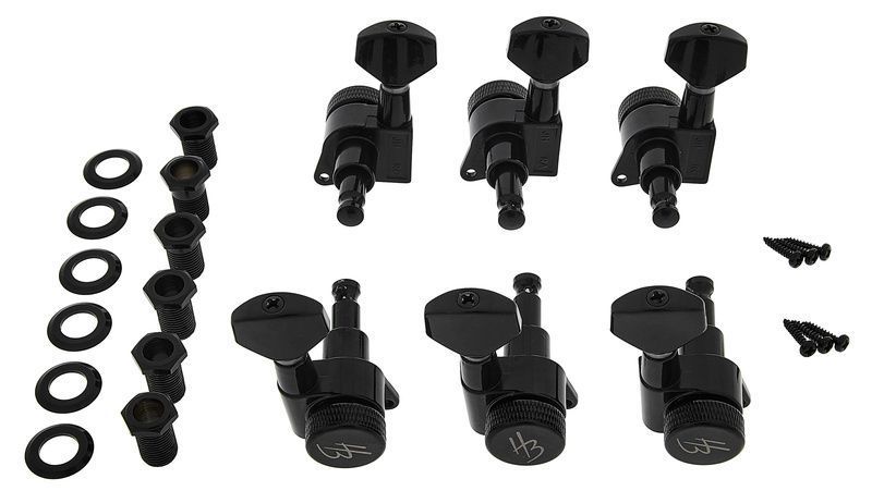 Harley Benton Parts JN07BK SPLK L6 Tuner Set 573583 фото