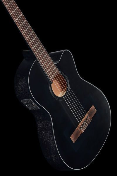 Классическая акустическая гитара Harley Benton CG-400CE Thinline BK w/Bag (комплект) 538187 фото