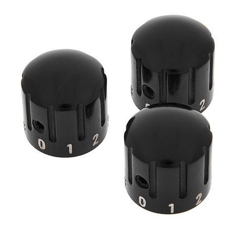 Harley Benton Parts Slotted Knob Set Ebony 611067 фото