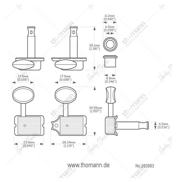 Harley Benton Parts Guitar Tuners Set 283983 фото