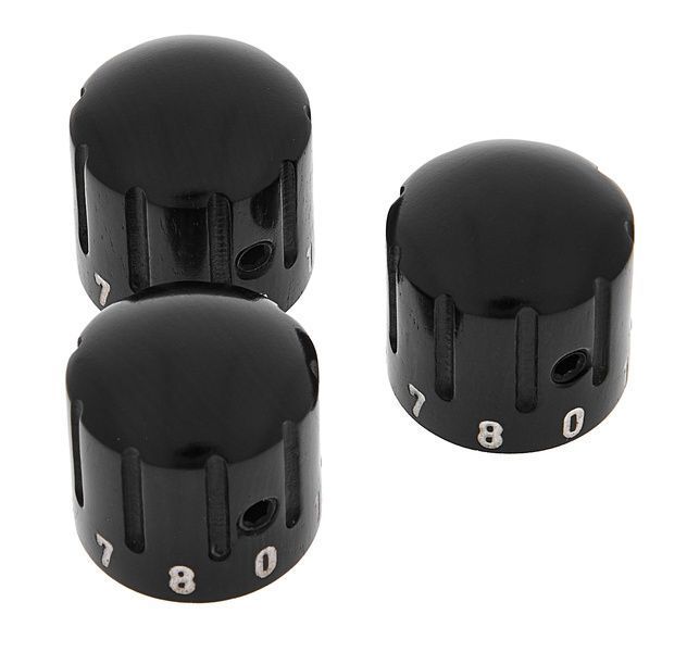 Harley Benton Parts Slotted Knob Set Ebony 611067 фото