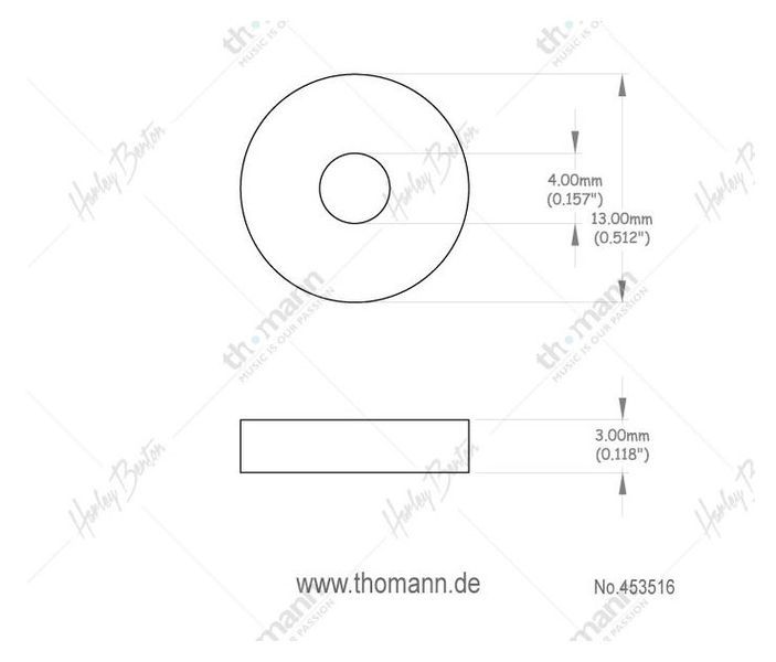 Harley Benton Felt Washers Set Black 453516 фото