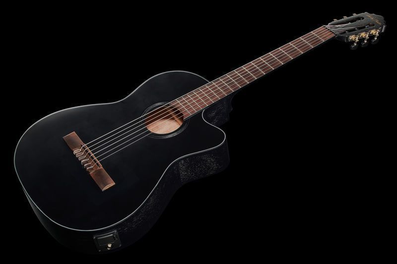 Классическая акустическая гитара Harley Benton CG-400CE Thinline BK w/Bag (комплект) 538187 фото