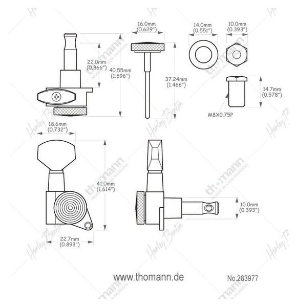 Harley Benton Parts Locking Tuners 6L Black 283977 фото