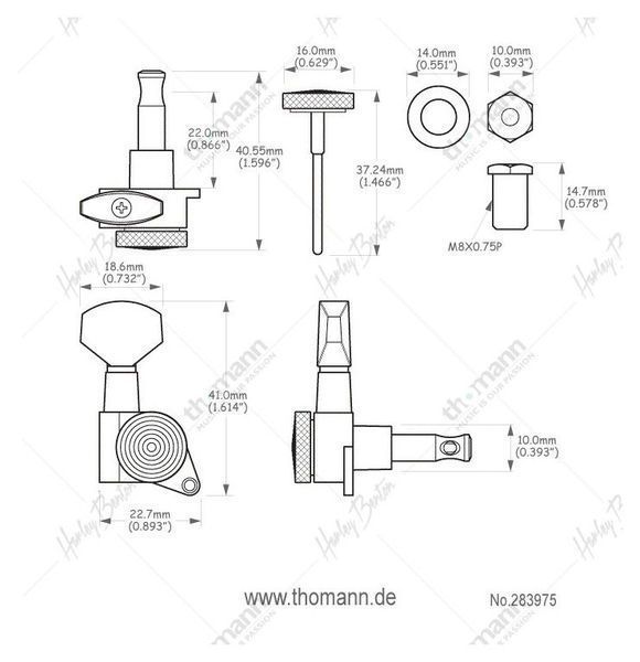 Harley Benton Parts Locking Tuners 6L Chrome 283975 фото