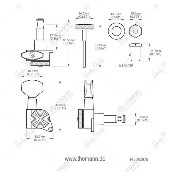 Harley Benton Parts Locking Tuners 6L Chrome 283975 фото