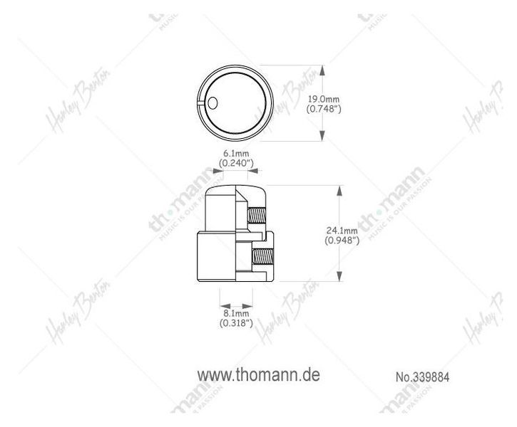 Harley Benton Parts Dual Knobs BK 339884 фото