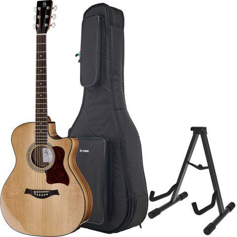 Акустическая гитара Harley Benton Baritone CLG-414BCE NT Bundle (комплект) 537229 фото