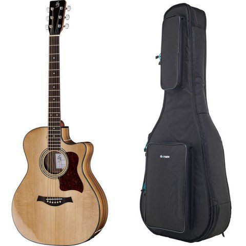 Акустическая гитара Harley Benton Baritone CLG-414BCE NT w/Bag (комплект) 537228 фото
