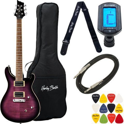 Электрогитара Harley Benton CST-24 Purple Burst Bundle (комплект) 570632 фото