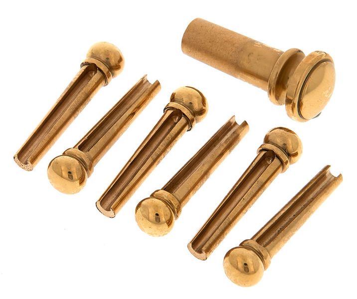 Harley Benton PartsBridgepin Set Brass Plain 267041 фото