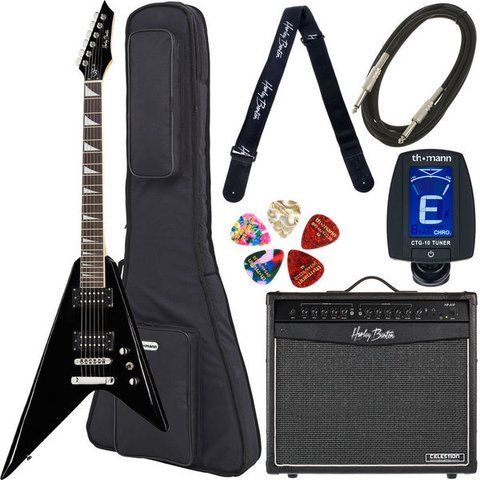 Электрогитара Harley Benton R-10 BK Rock Series Bundle 3 (комплект) 288494 фото
