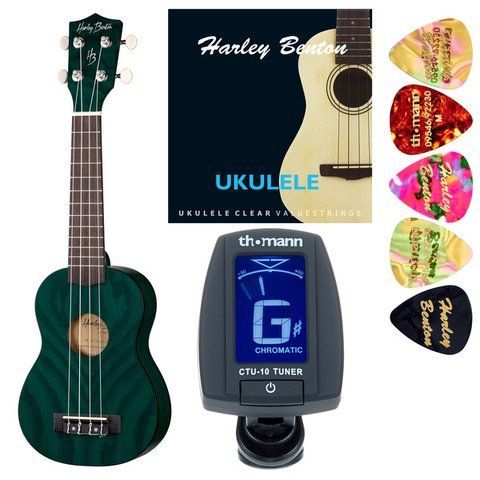 Harley Benton UK-12 Stain Ash Blue Bundle 599889 фото