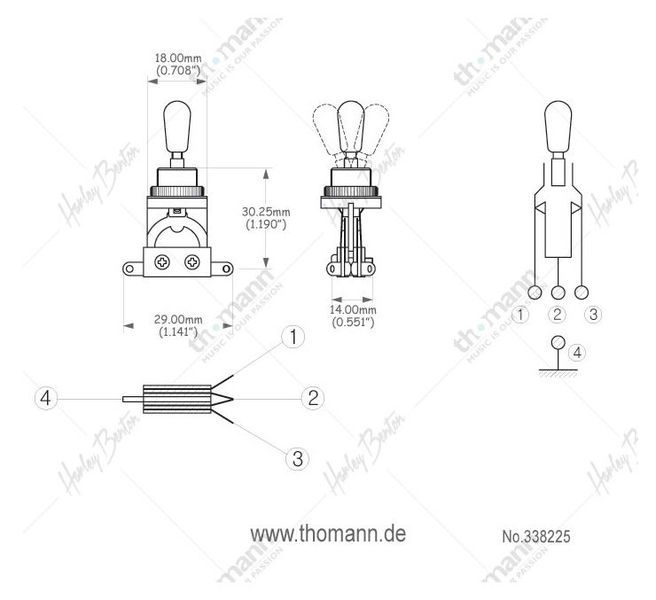 Harley Benton Parts Toggle Switch Chrome 338225 фото