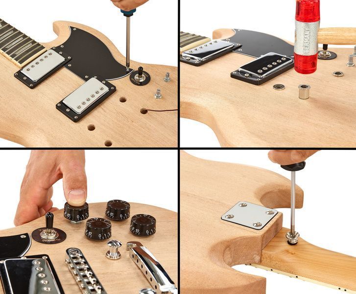Электрогитара Harley Benton Electric Guitar Kit DC Style (набор для самосборки) 255975 фото